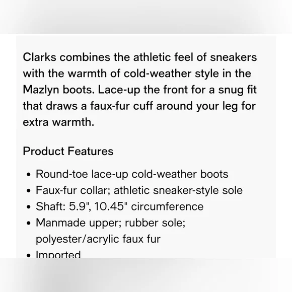 EUC Clarks Winter Boots Women's size 11 wide - Picture 9 of 9